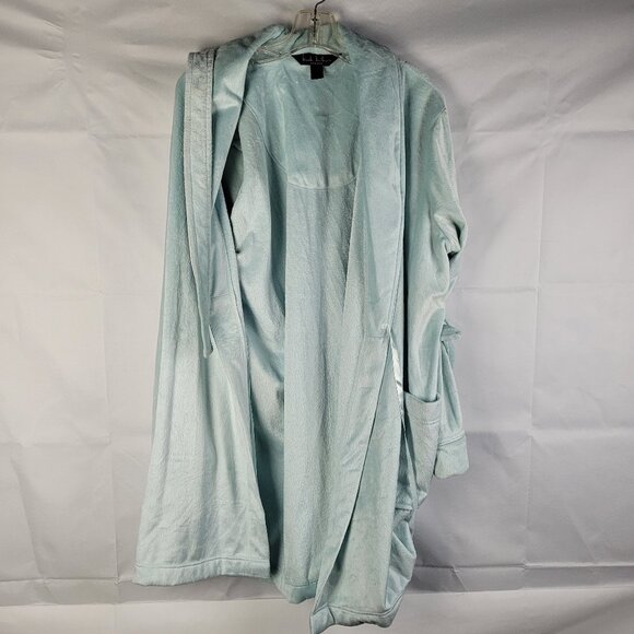 Nicole Miller New York 46" Shawl Collar Plush Soft Warm Robe Teal Green Size L - Picture 1 of 3